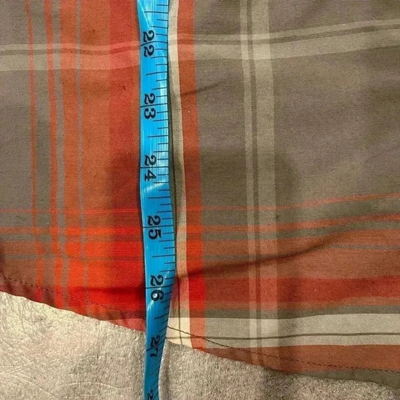 [L]Kuhl Red/Gray Plaid Short Sleeve Button  Up Outdoor Shirt - Picture 4 of 7